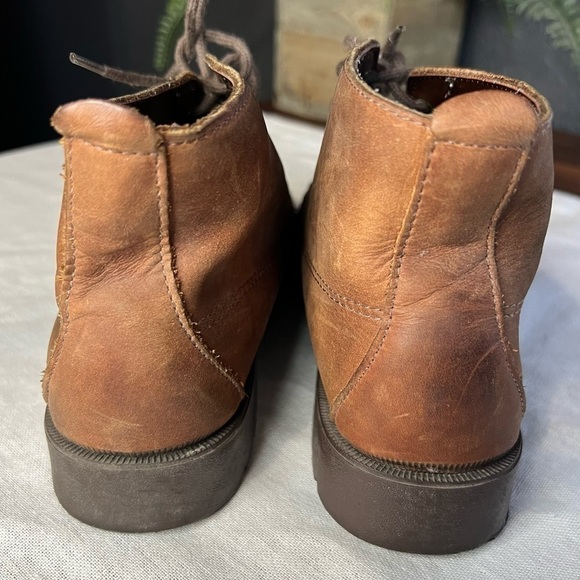 Vintage Lehigh Brown Leather Steel Toe Ankle Work Boots - Picture 6 of 8
